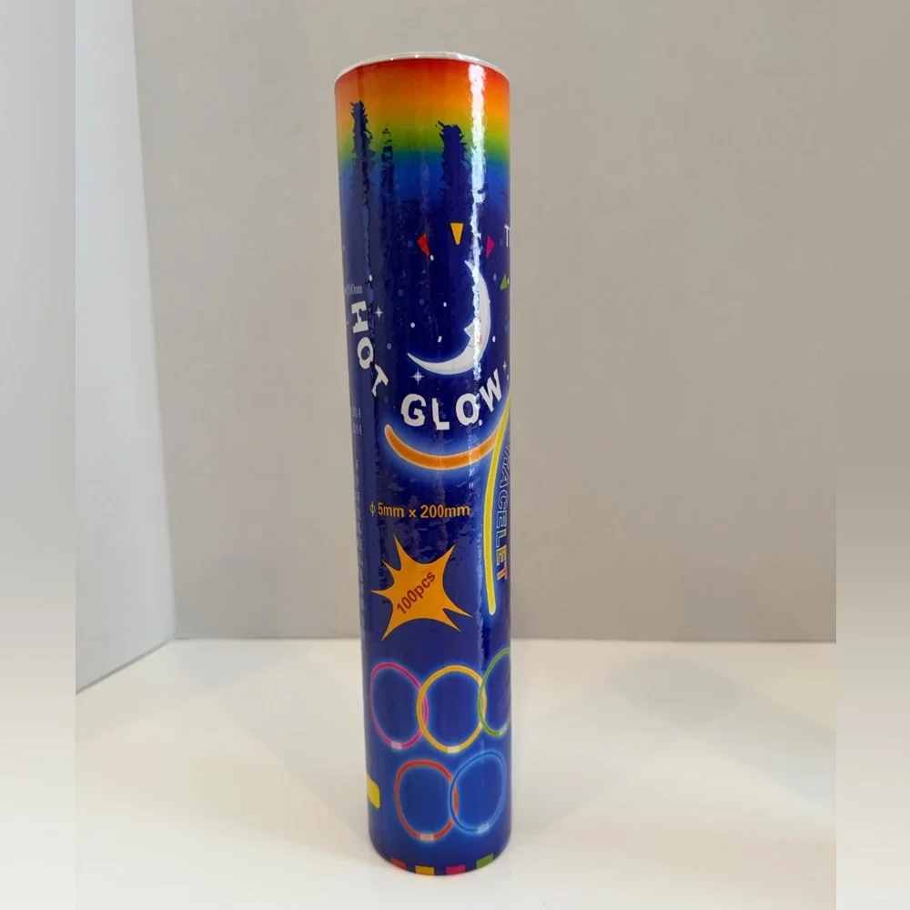 100 Glow Party Neon Bracelet Sticks - Multicolor
